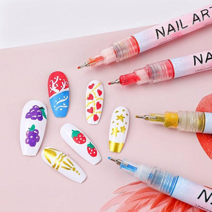 Nail Art Pens – 12 Colors Set