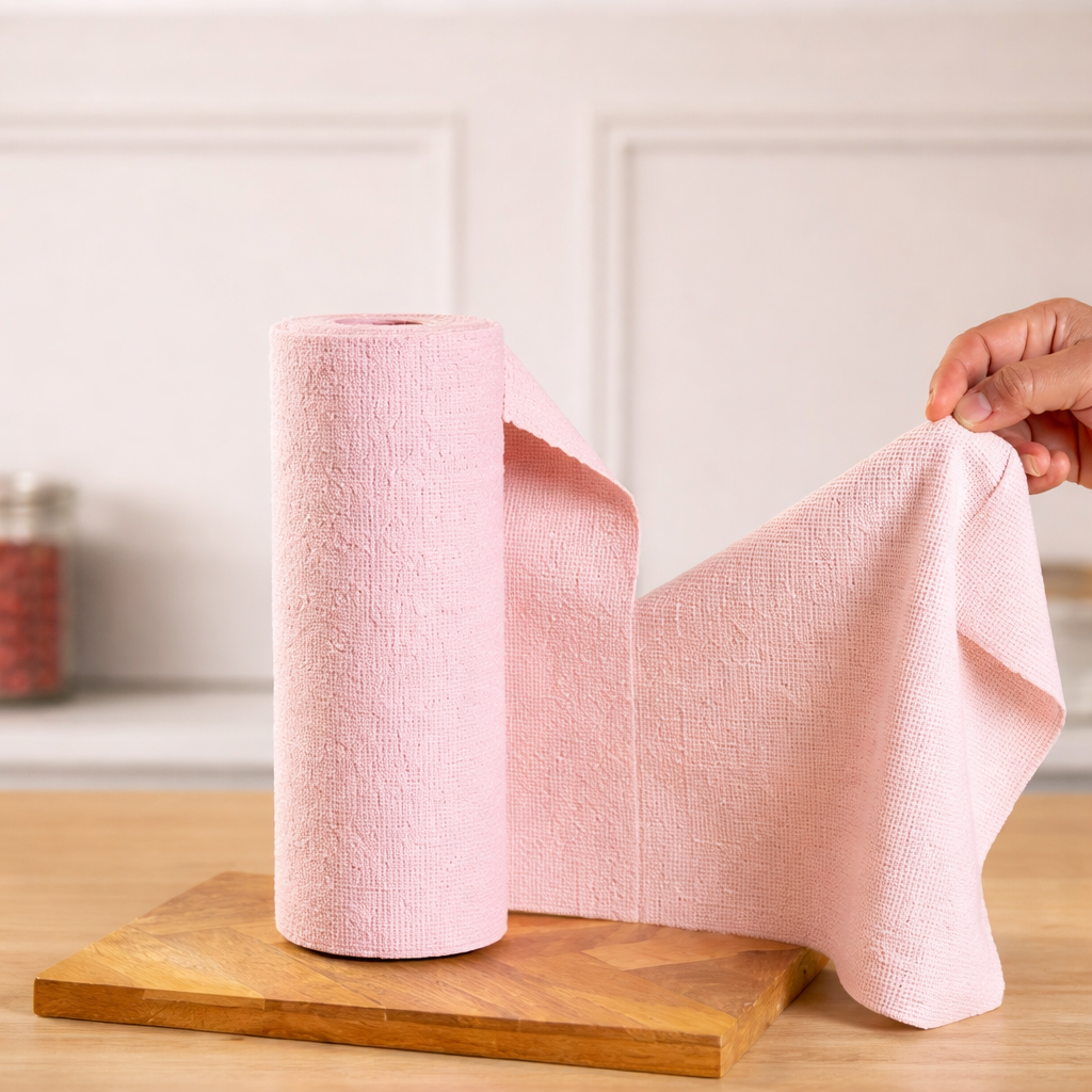 Premium Reusable Microfiber Cleaning Cloth Roll