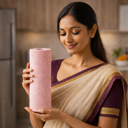 Premium Reusable Microfiber Cleaning Cloth Roll