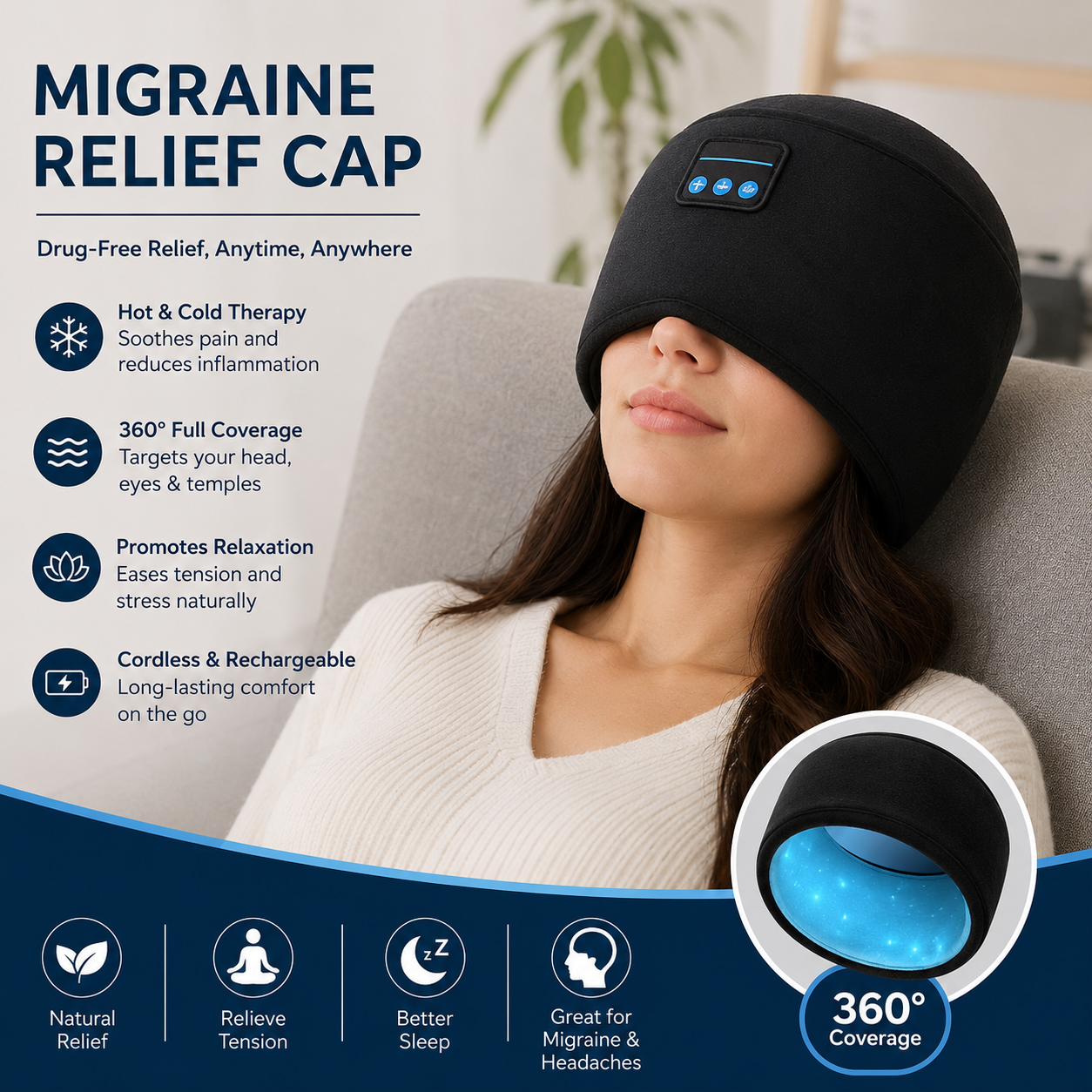 MIGRAINE RELIEF CAP